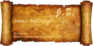 Jenei Dániel névjegykártya
